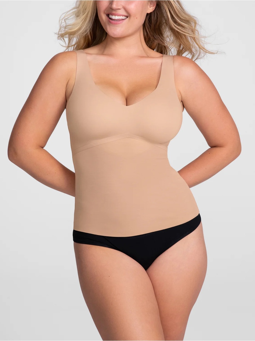 Honeylove Women’s 3X Shapewear‎ LiftWear Tank Sand/Nude Removable Cups